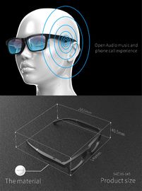 बीटी 5.0 वायरलेस कॉलिंग पोलारिस्कोप चश्मा एंटीफैटिग ऑडियो स्टीरियो ब्लूटूथ वीडियो गॉगल्स