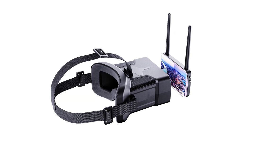 ड्रोन हेडसेट के लिए 480x272 HD रेज़ोल्यूशन 0-120° FOV FPV गॉगल्स 600mAh बैटरी के साथ